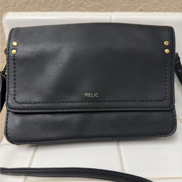 Relic Black Crossbody Bag with Gold Details - Picture 3 of 7